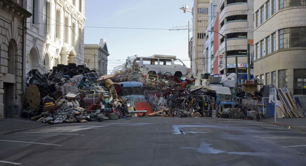 Morison Journee des barricades. One Day Sculpture Wellington, New Zealand