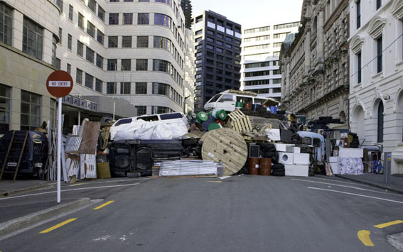 Morison Journee des baricades One day sculpture Wellington NZ