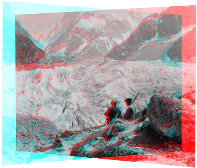 Mer de Glace: The Alpine Club 2024 anaglyphic giclée print